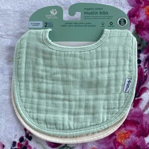 Green Sprouts Organic Cotton Muslin Bibs (2pk.)